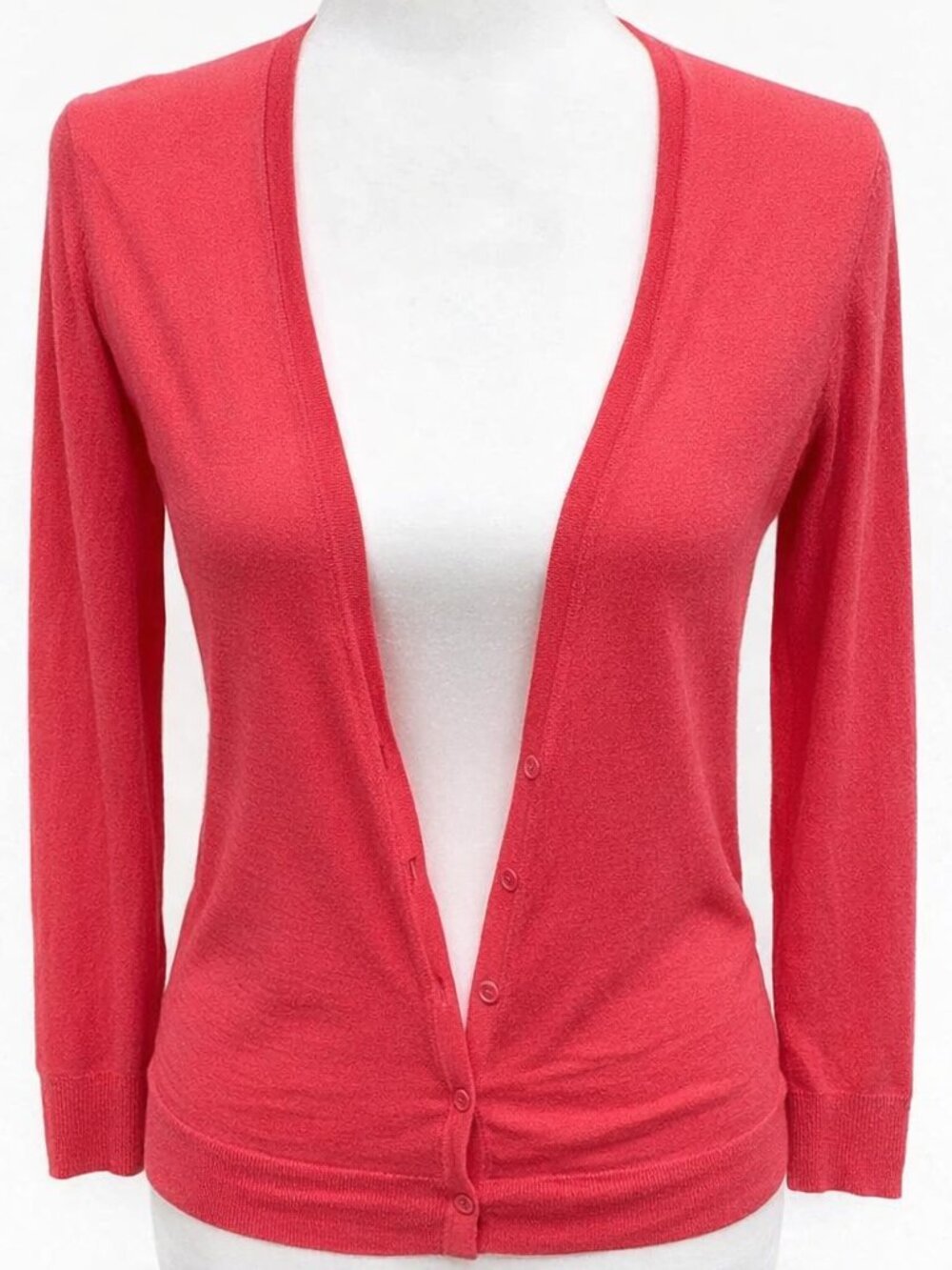 Gap Coral Lightweight Cardigan Soft Casual Chic Knit Preppy Cottagecore